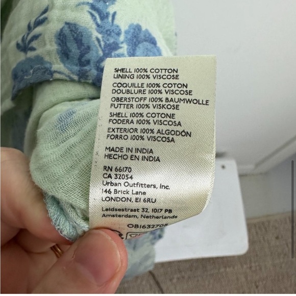 Free People Forget Me Not Blue Floral Midi Dress Sz XL NWT - Picture 7 of 7